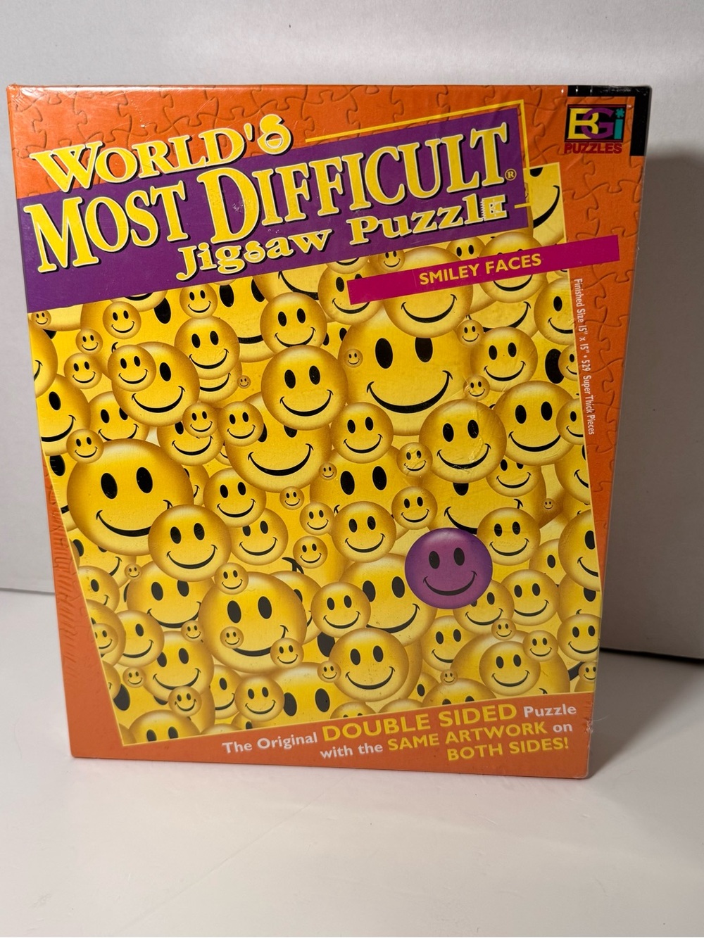 Worlds most difficult jigsaw puzzle smiley faces Double Sided Buffalo Discontind